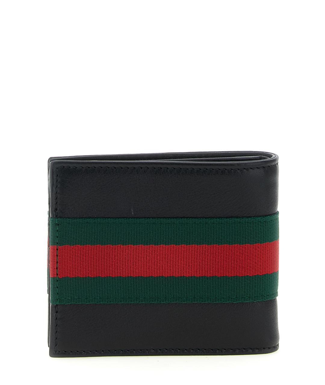 GUCCI Черный кожаный кошелек, фото 1