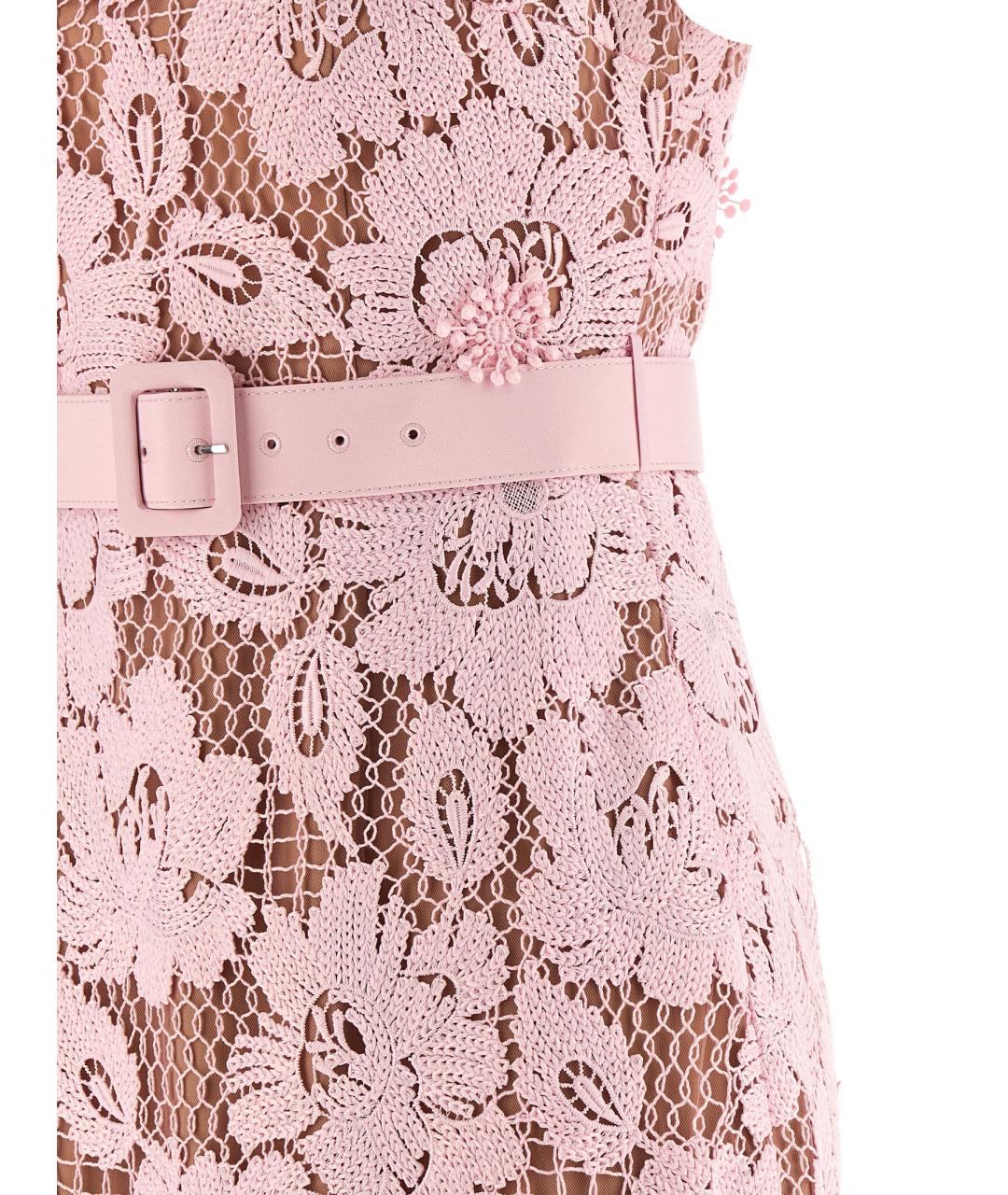 SELF-PORTRAIT Розовое полиэстеровое коктейльное платье, фото 4