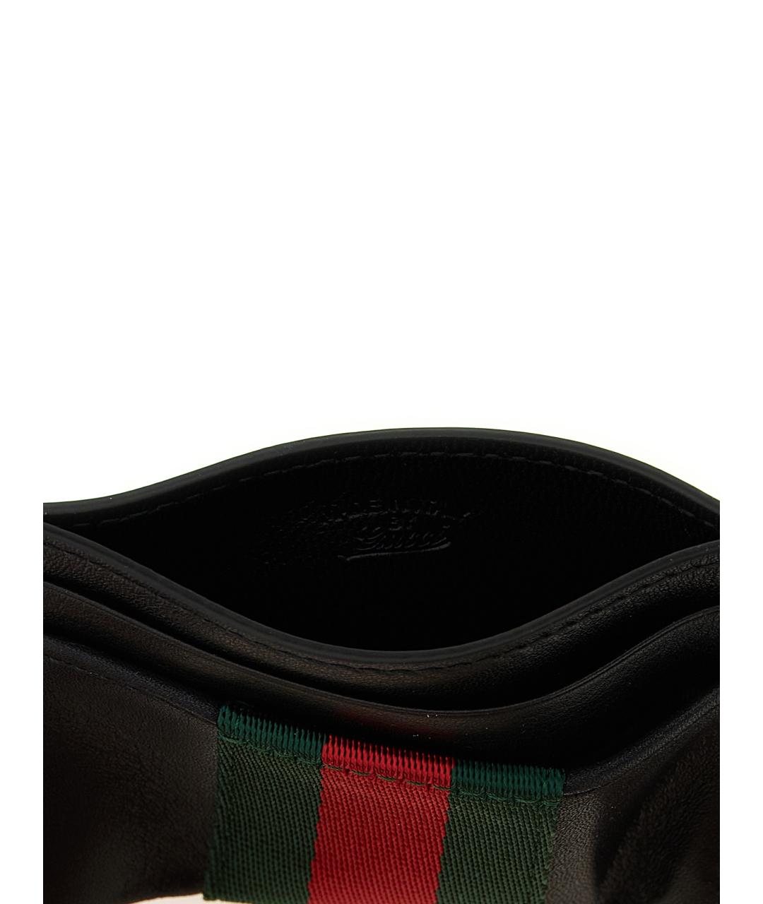 GUCCI Черный кожаный кардхолдер, фото 3
