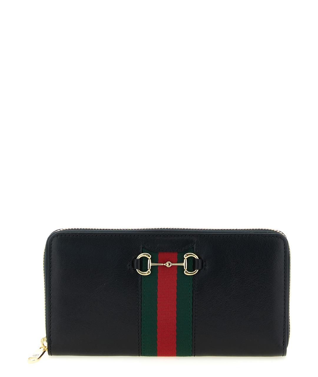GUCCI Черный кожаный кошелек, фото 1