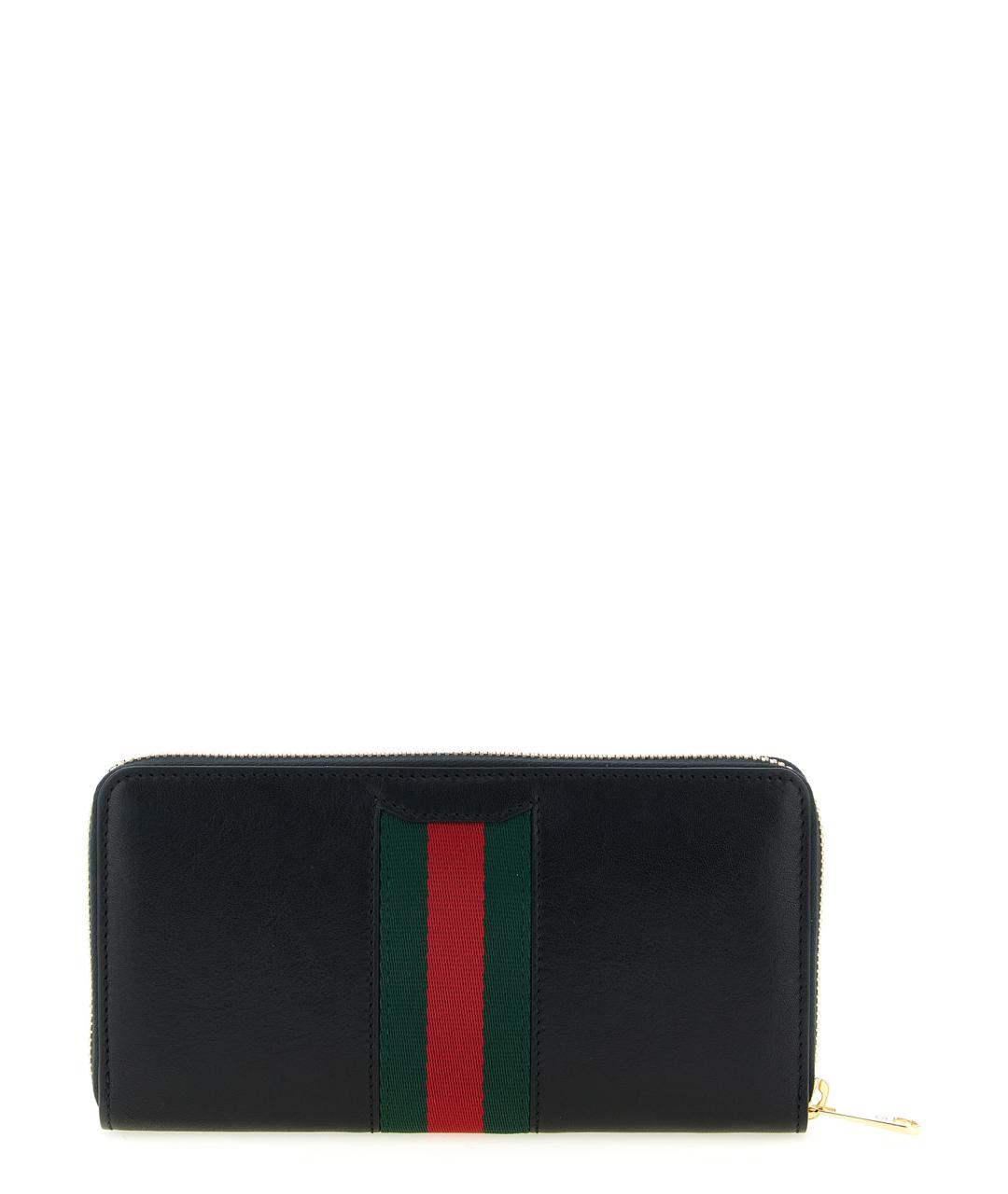 GUCCI Черный кожаный кошелек, фото 2