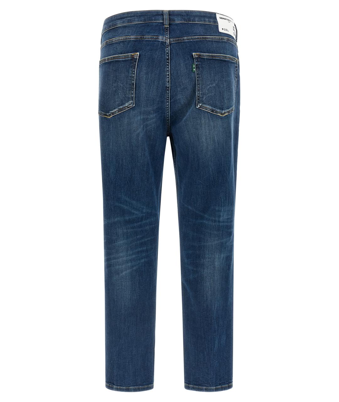 DEPARTMENT 5 Синие хлопковые прямые джинсы, фото 2