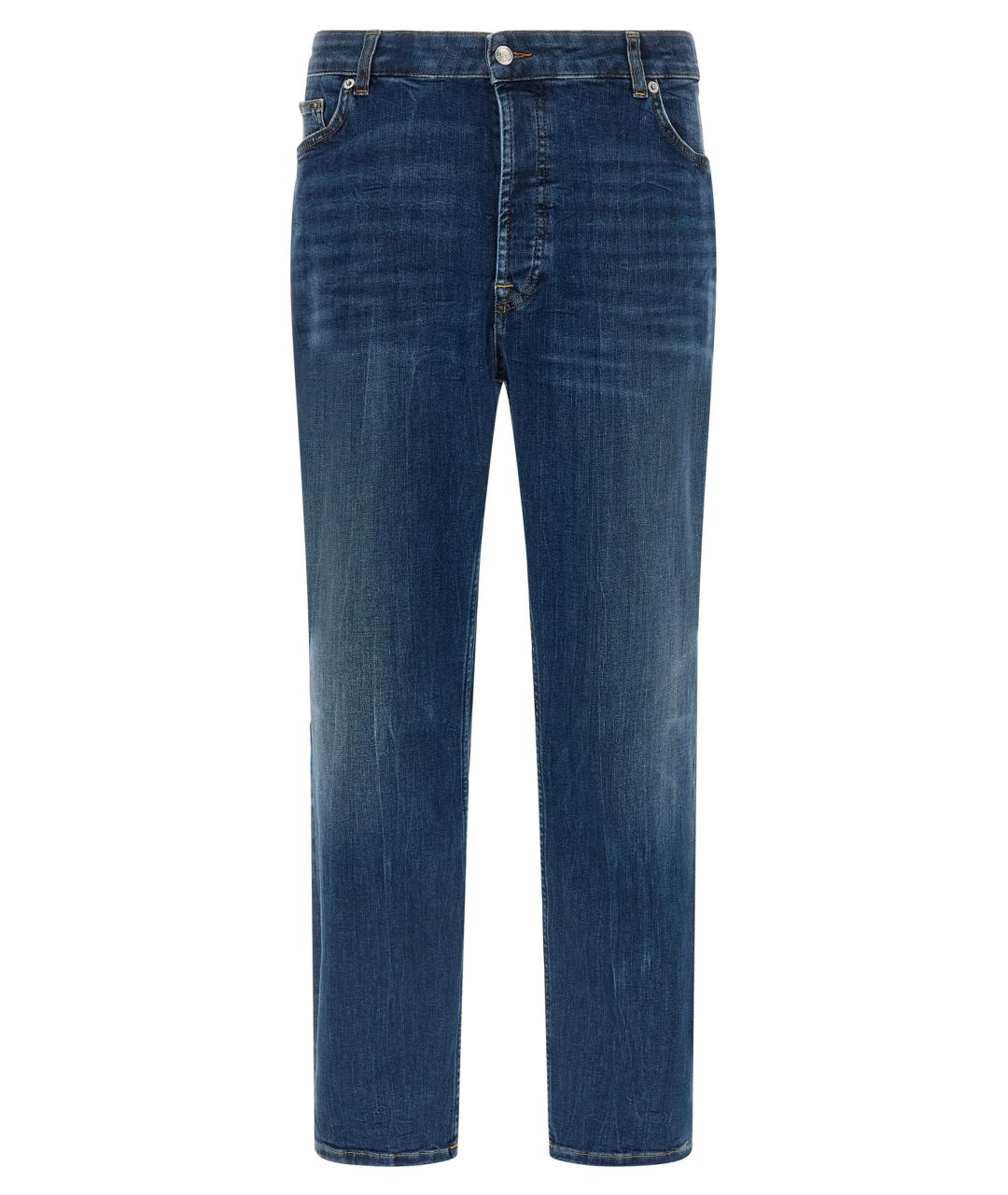 DEPARTMENT 5 Синие хлопковые прямые джинсы, фото 1