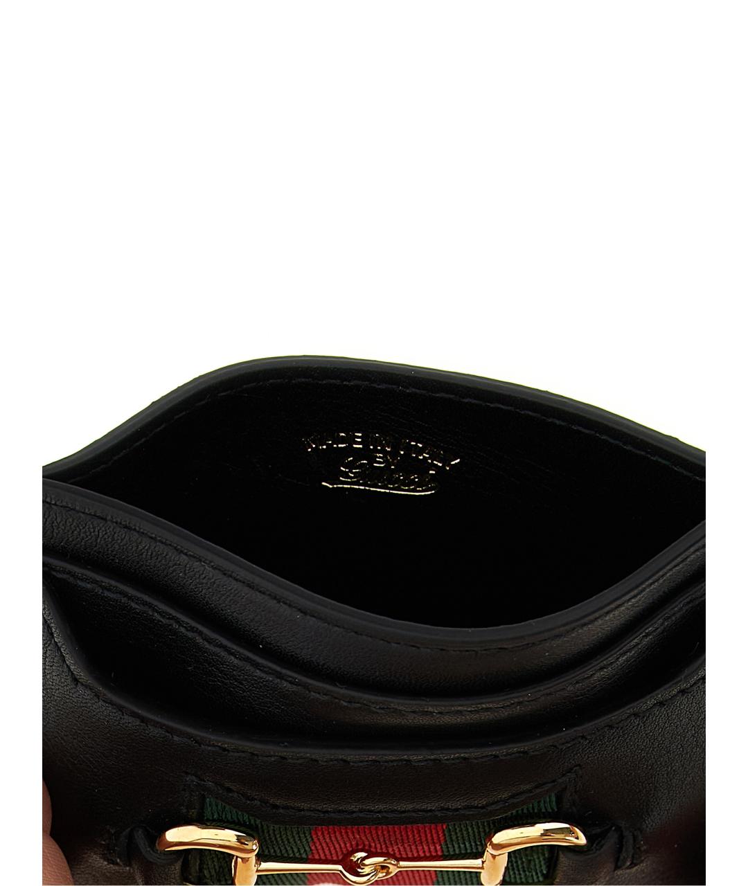 GUCCI Черный кожаный кардхолдер, фото 3