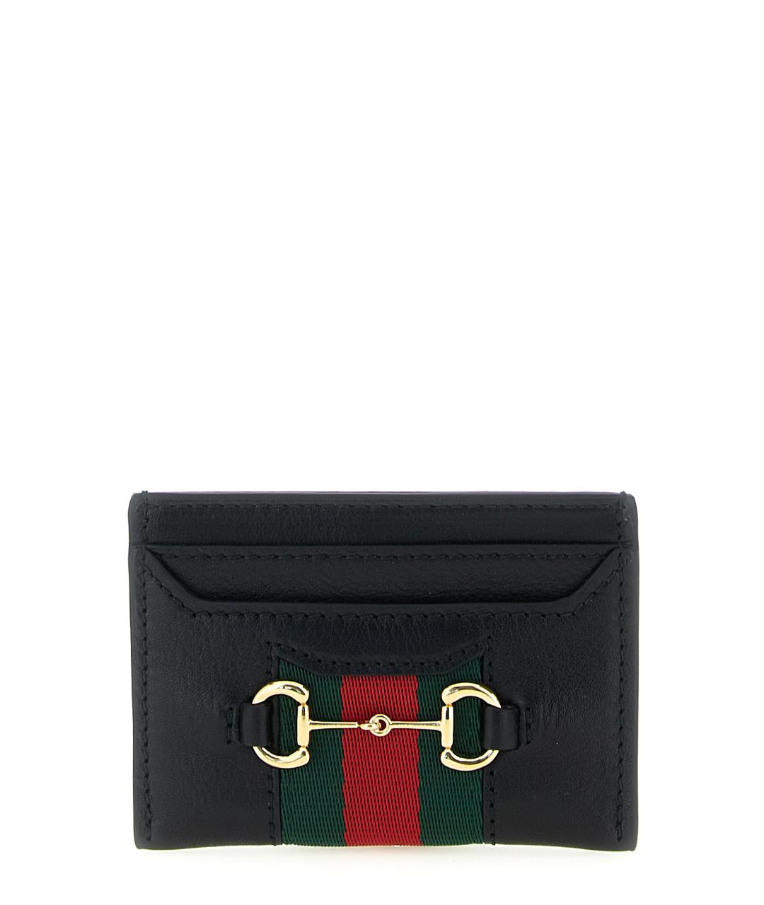 GUCCI Черный кожаный кардхолдер, фото 1