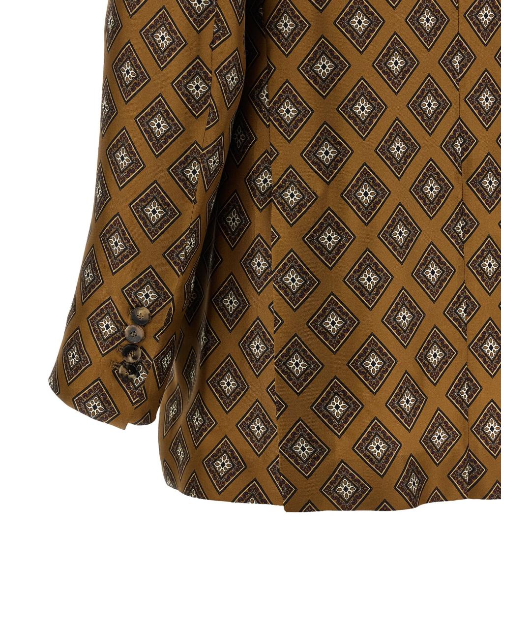 ALBERTO BIANI Коричневый шелковый жакет/пиджак, фото 4