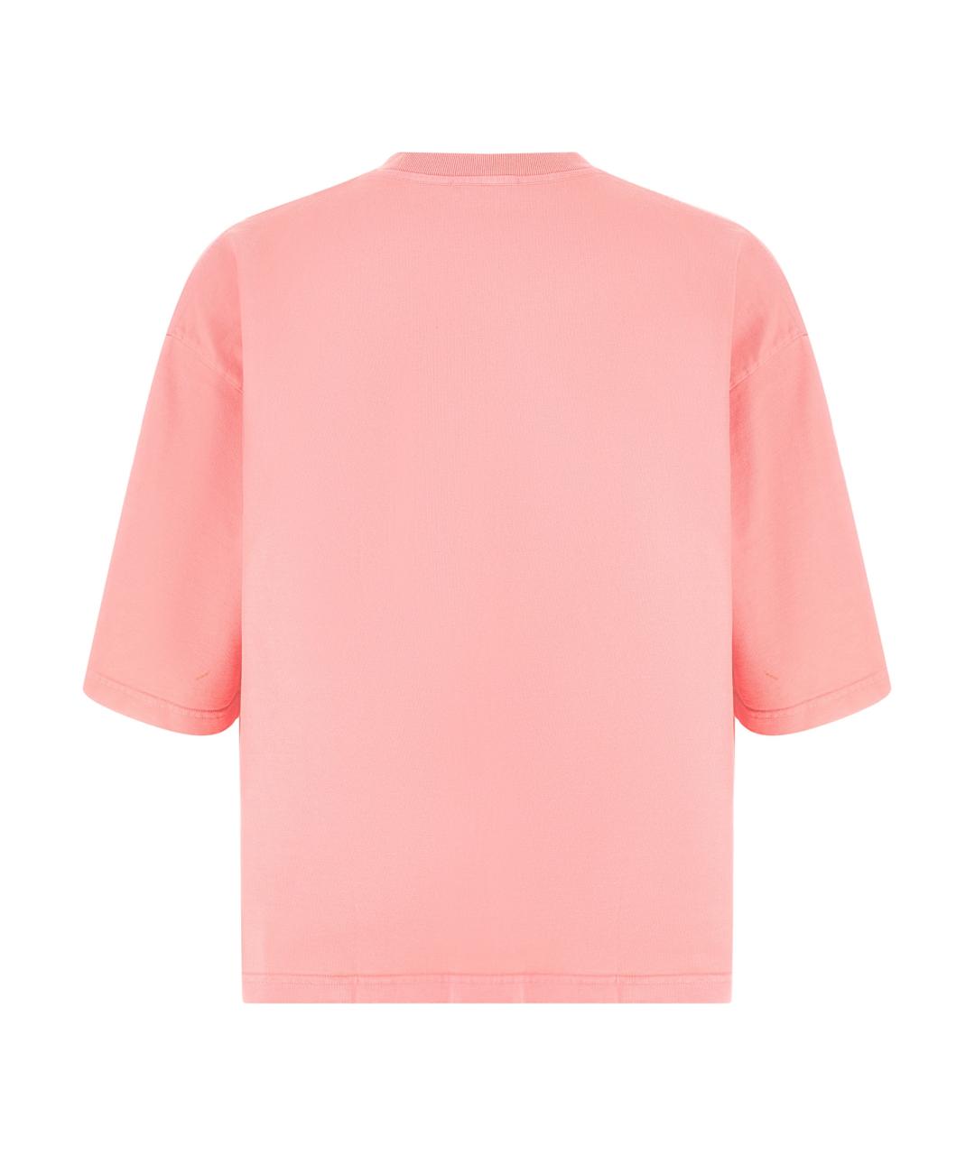 WILLY CHAVARRIA Розовая хлопковая футболка, фото 2