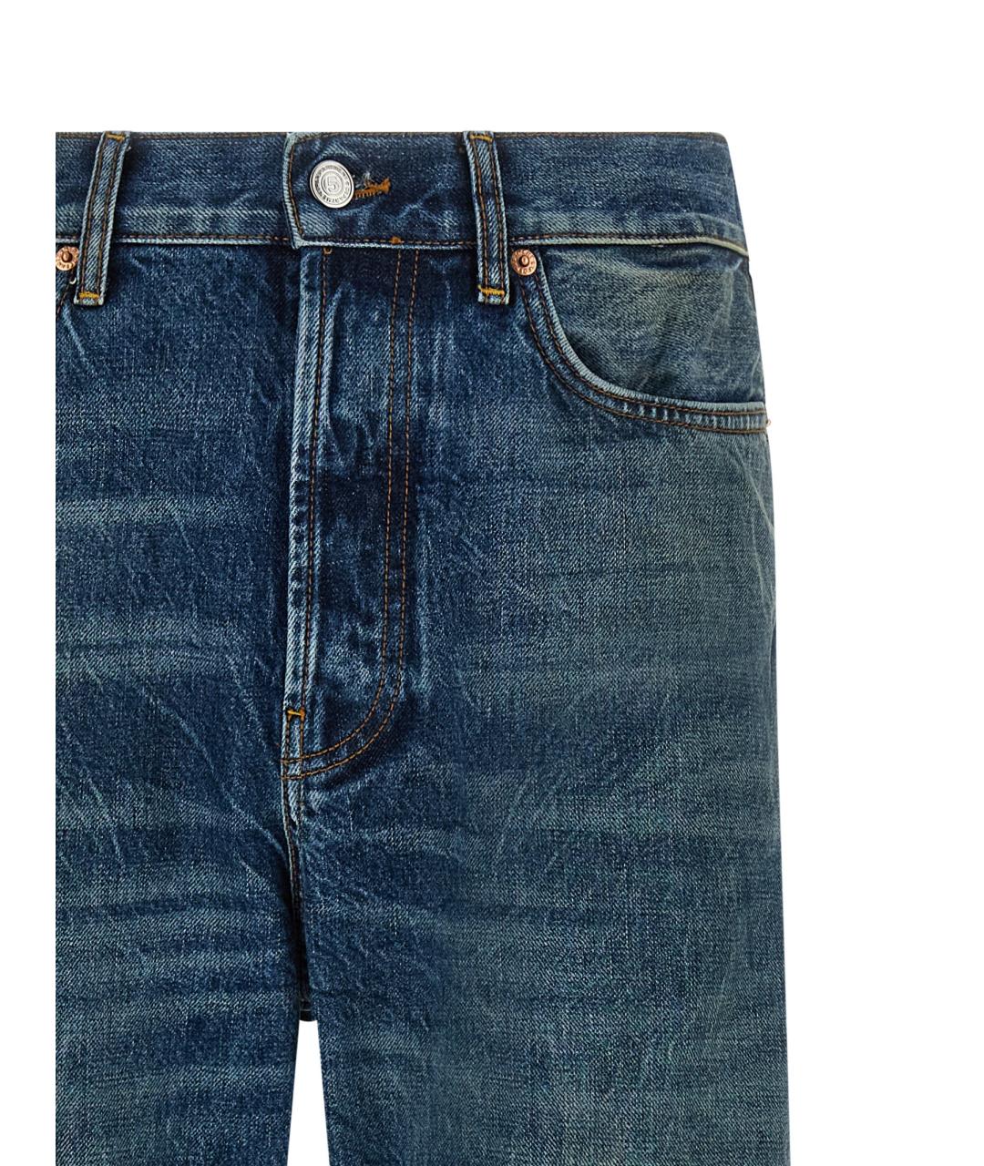 DEPARTMENT 5 Синие хлопковые прямые джинсы, фото 4