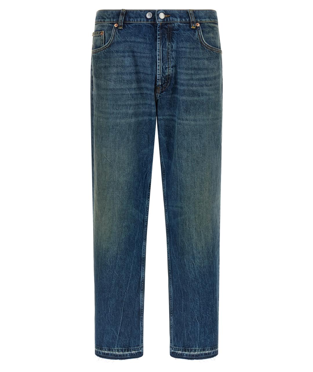 DEPARTMENT 5 Синие хлопковые прямые джинсы, фото 1