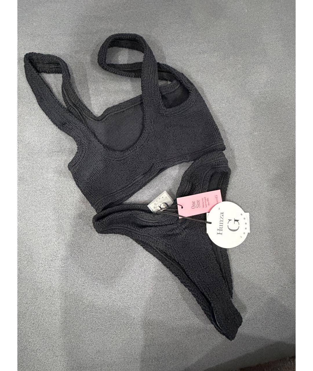 HUNZA G Черный купальник, фото 4