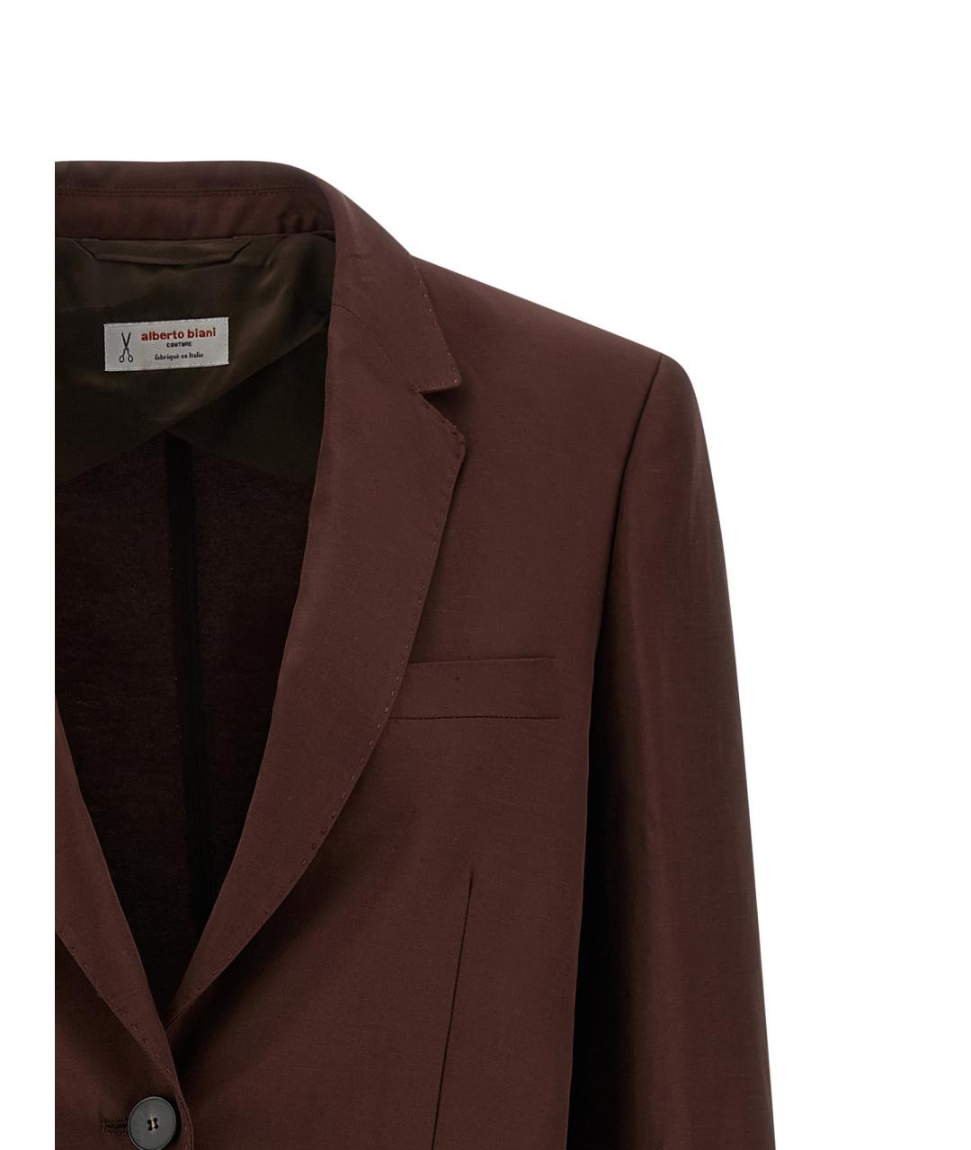 ALBERTO BIANI Коричневый вискозный жакет/пиджак, фото 3