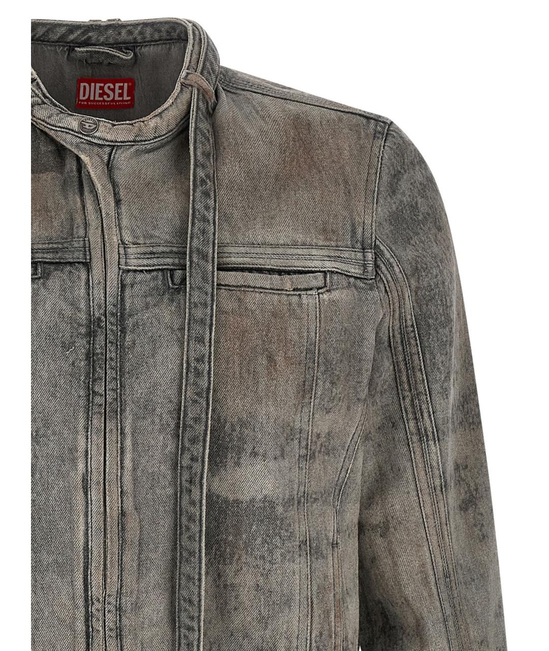 DIESEL Серая хлопковая куртка, фото 3