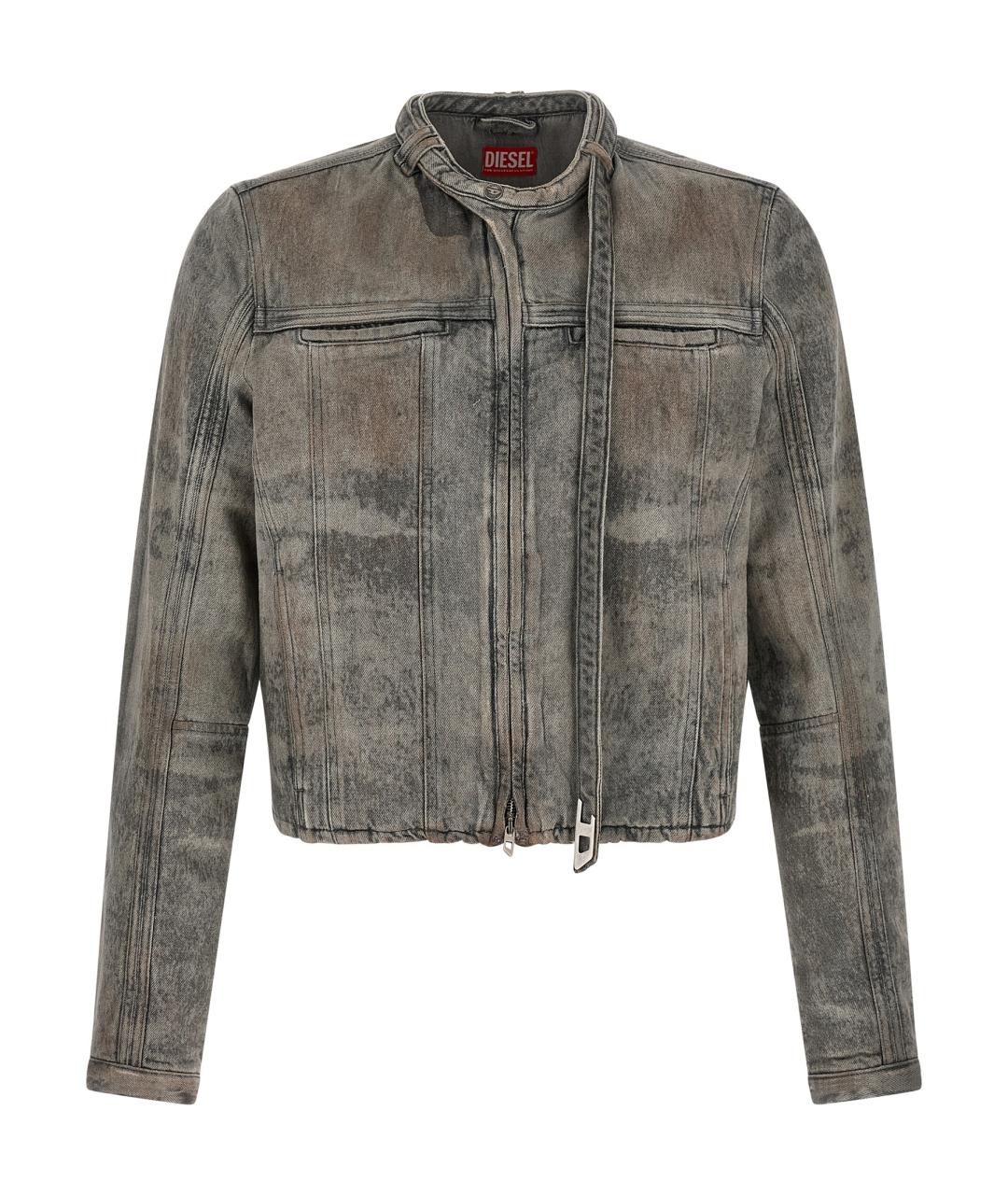 DIESEL Серая хлопковая куртка, фото 1