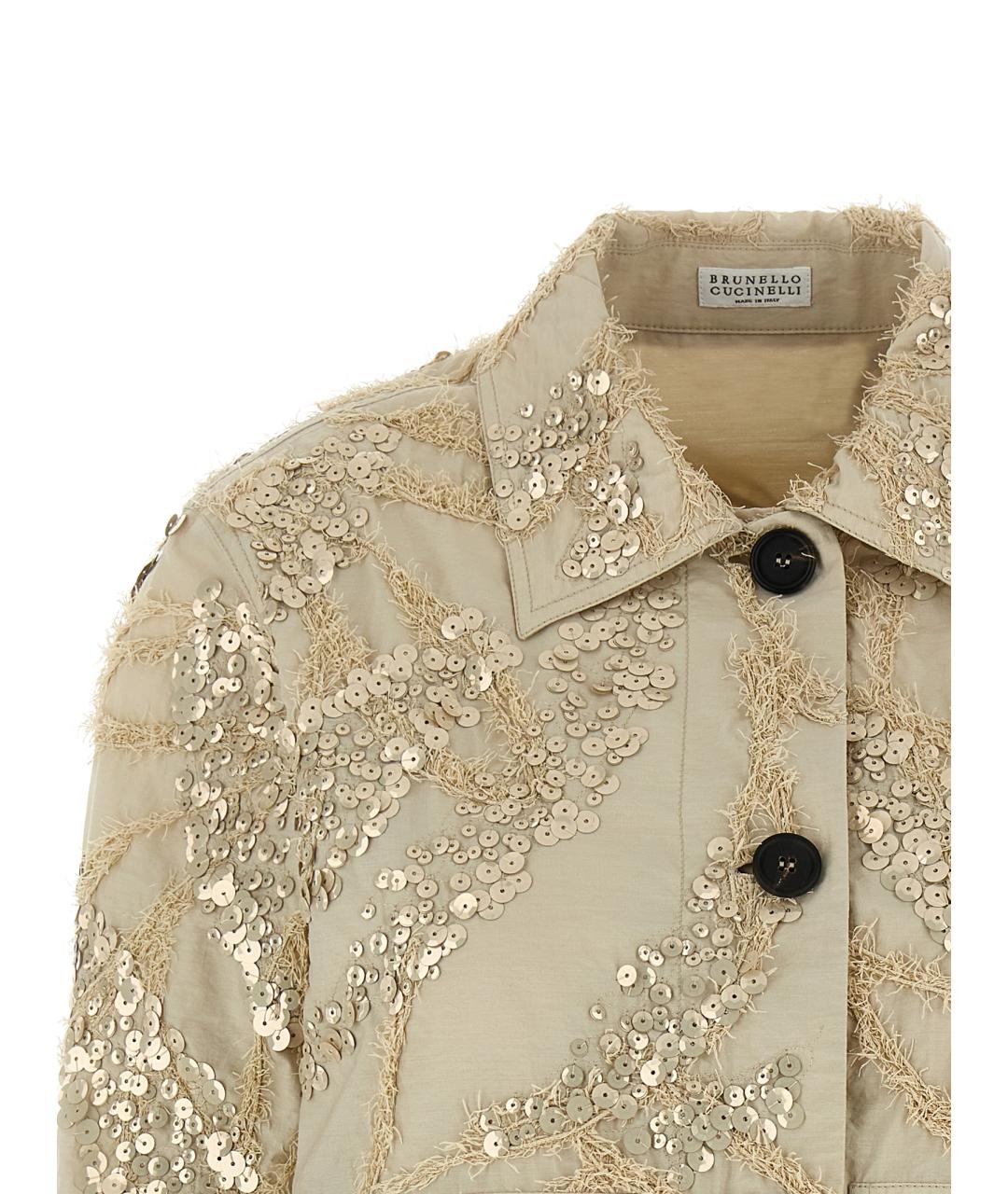BRUNELLO CUCINELLI Бежевая хлопковая куртка, фото 3