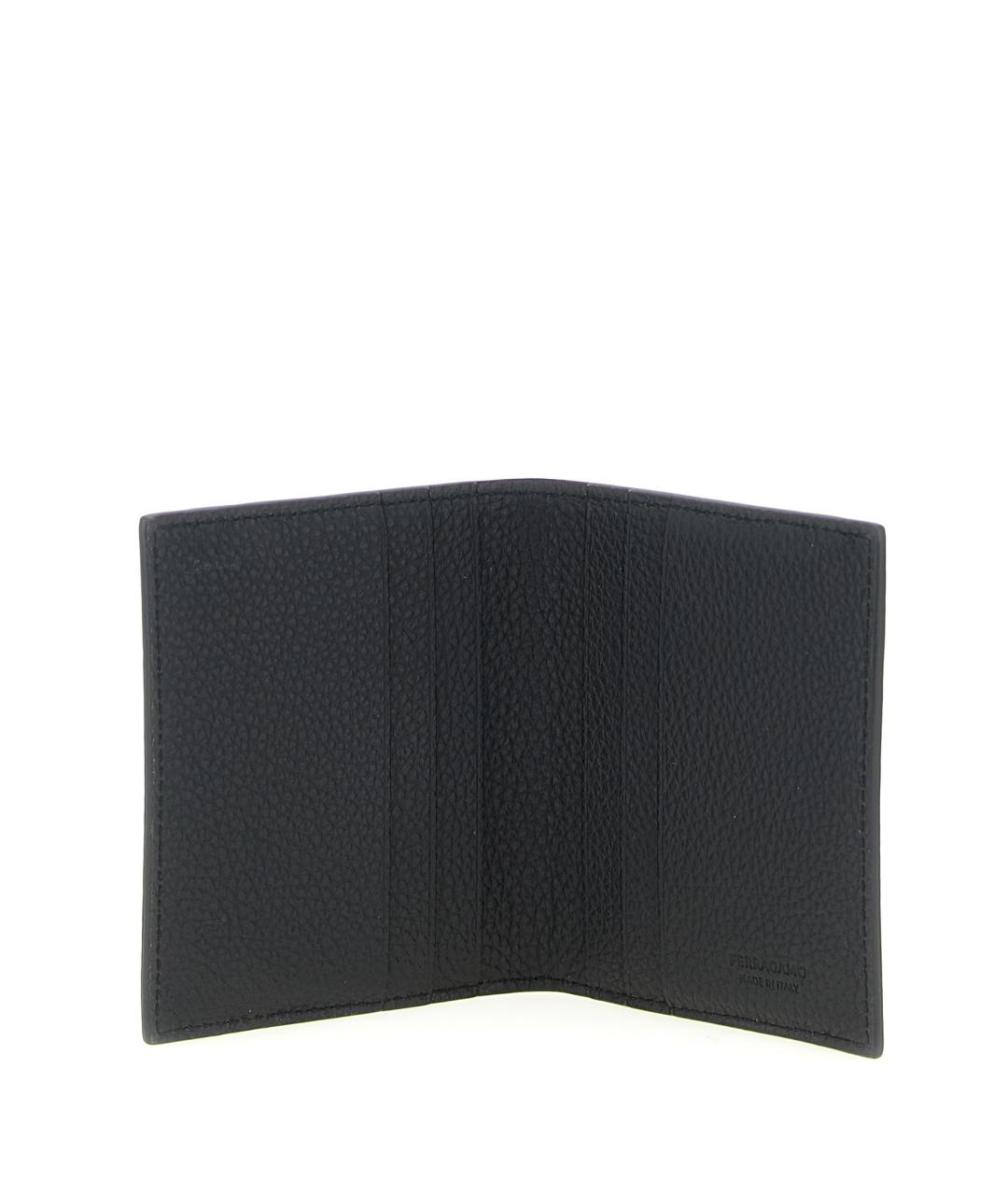 FERRAGAMO Черный кожаный кошелек, фото 3