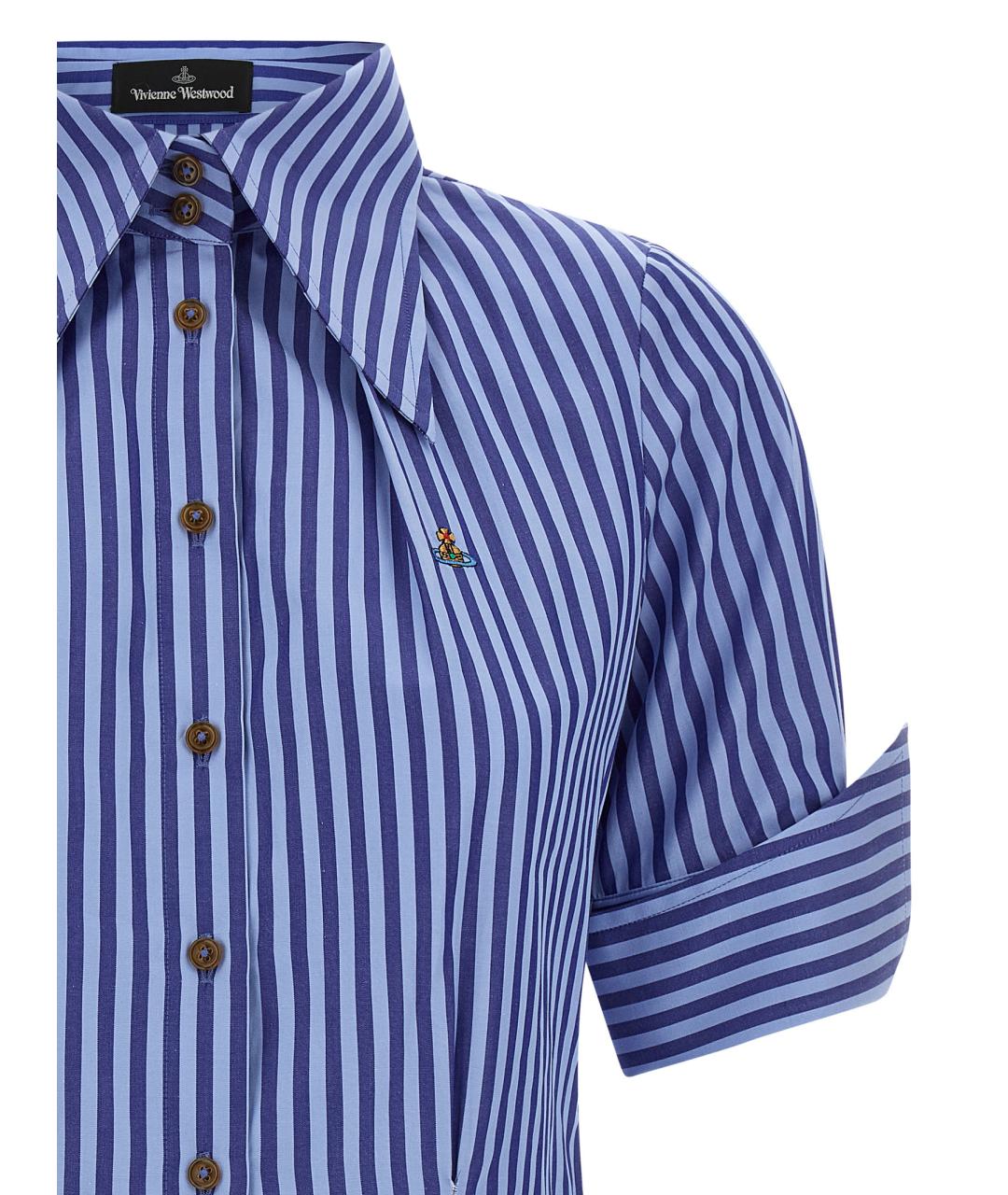 VIVIENNE WESTWOOD Синяя хлопковая рубашка, фото 3