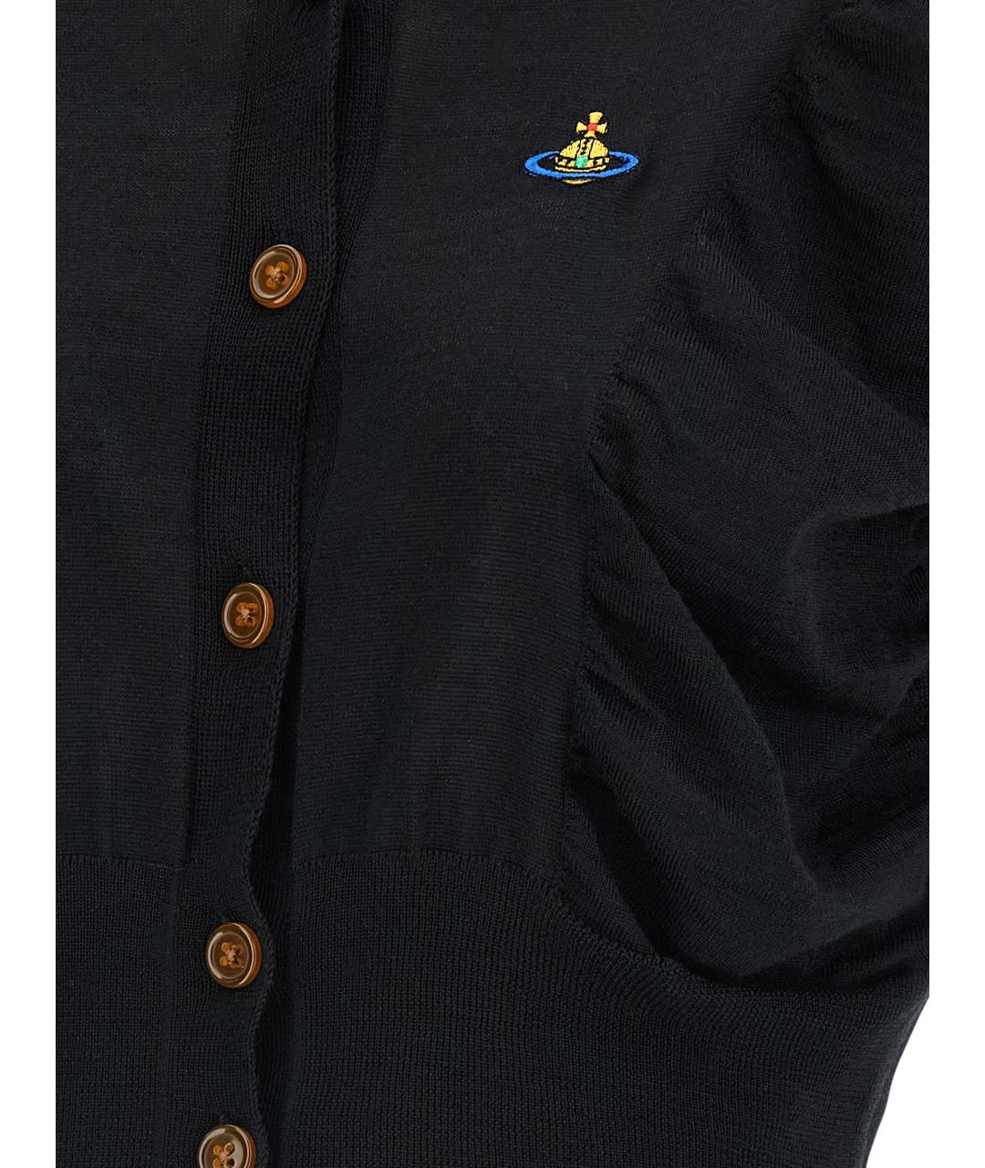 VIVIENNE WESTWOOD Черный шерстяной кардиган, фото 4
