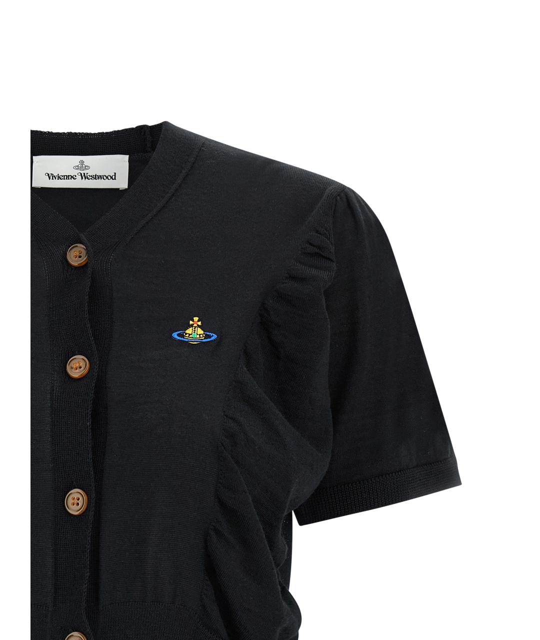 VIVIENNE WESTWOOD Черный шерстяной кардиган, фото 3