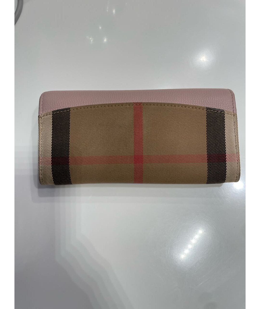 BURBERRY Розовый кожаный кошелек, фото 3