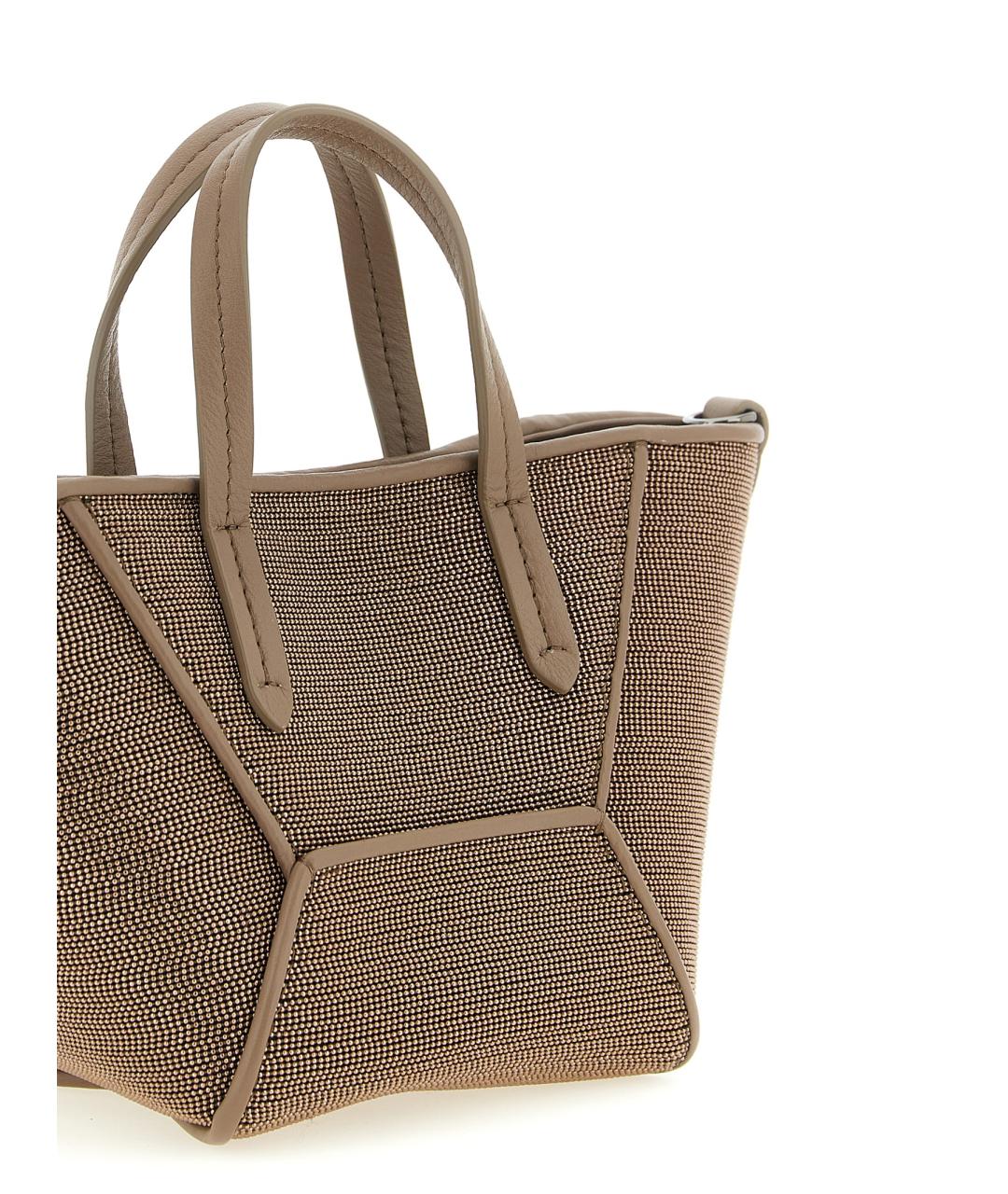 BRUNELLO CUCINELLI Коричневая кожаная сумка тоут, фото 3