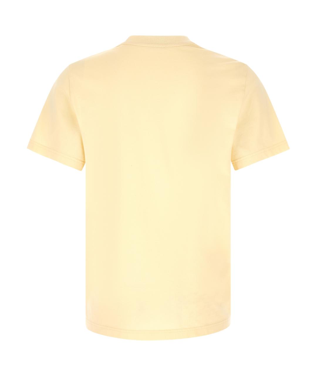 MONCLER Бежевая хлопковая футболка, фото 2