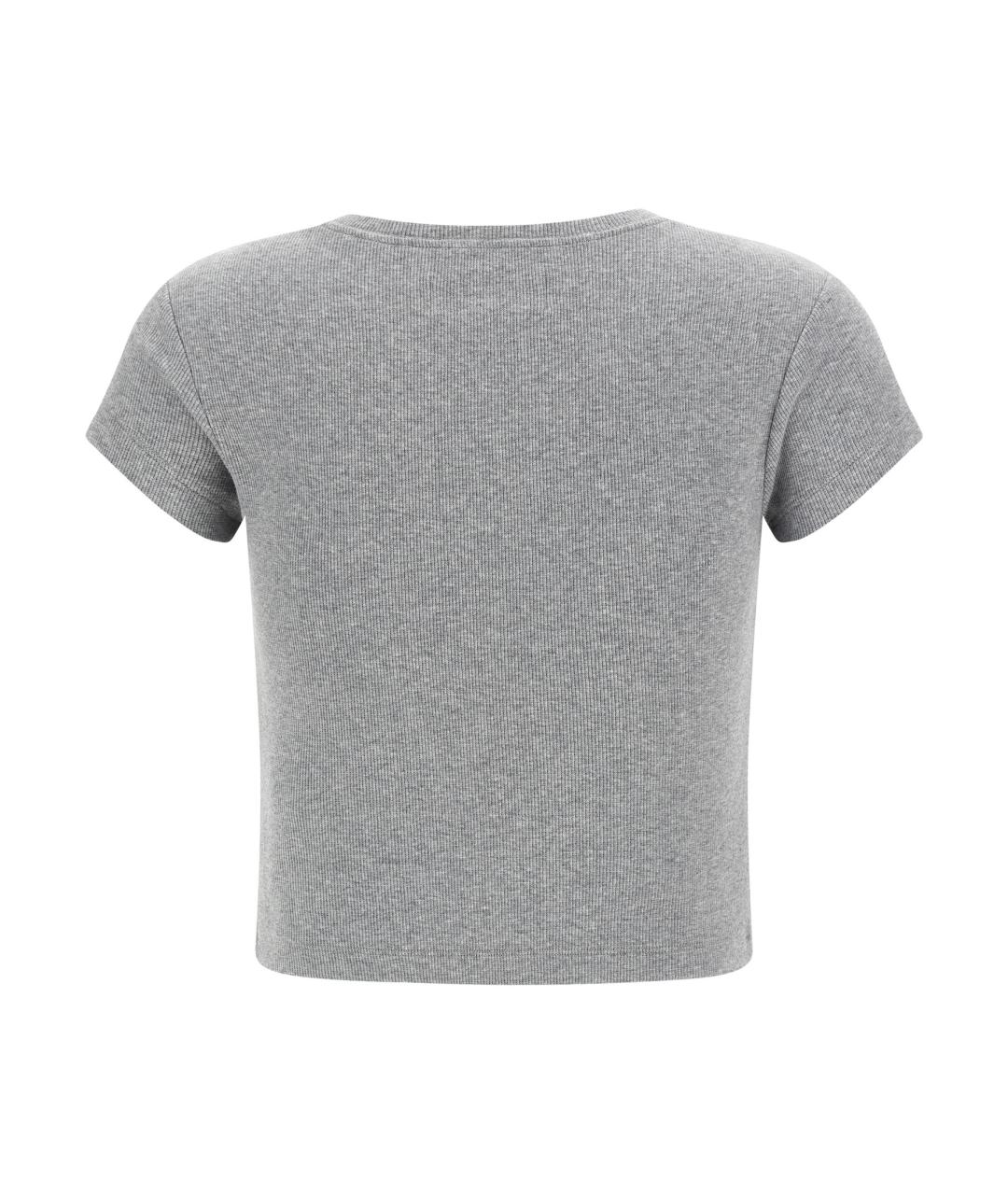 VIVIENNE WESTWOOD Серая хлопковая футболка, фото 2