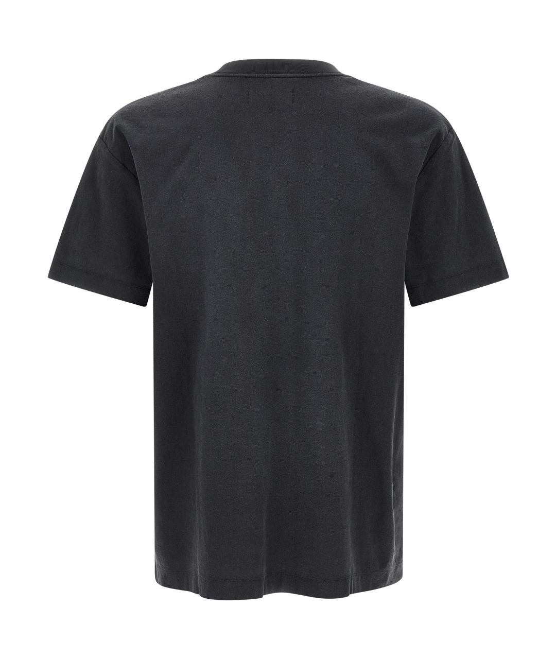 PURPLE Черная хлопковая футболка, фото 2