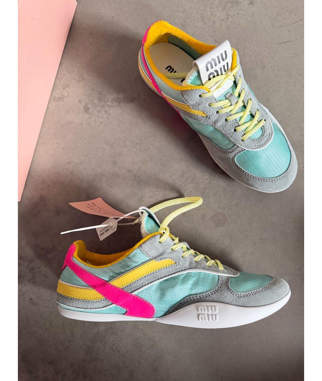 MIU MIU Мульти текстильные кеды, фото 4