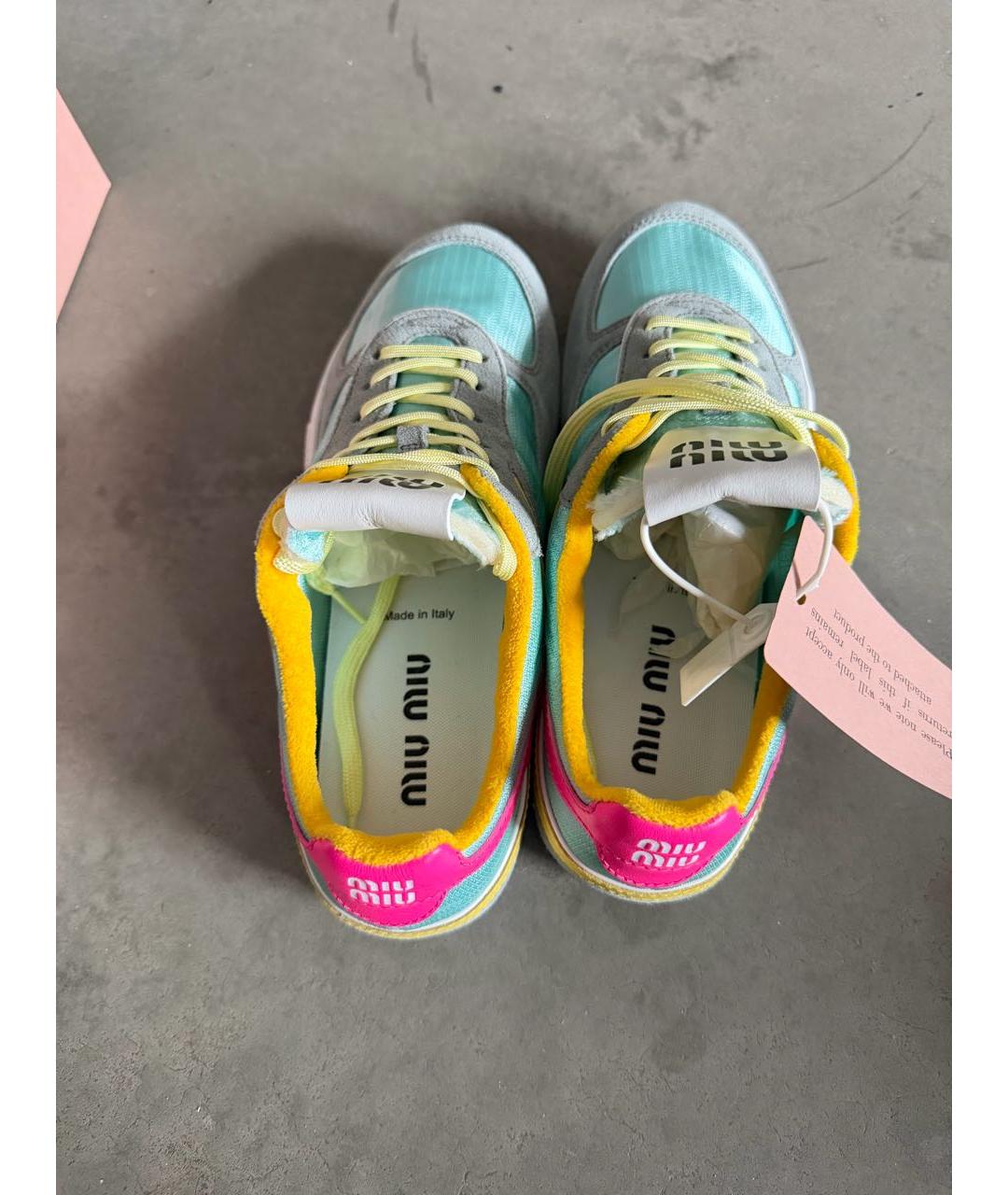 MIU MIU Мульти текстильные кеды, фото 3