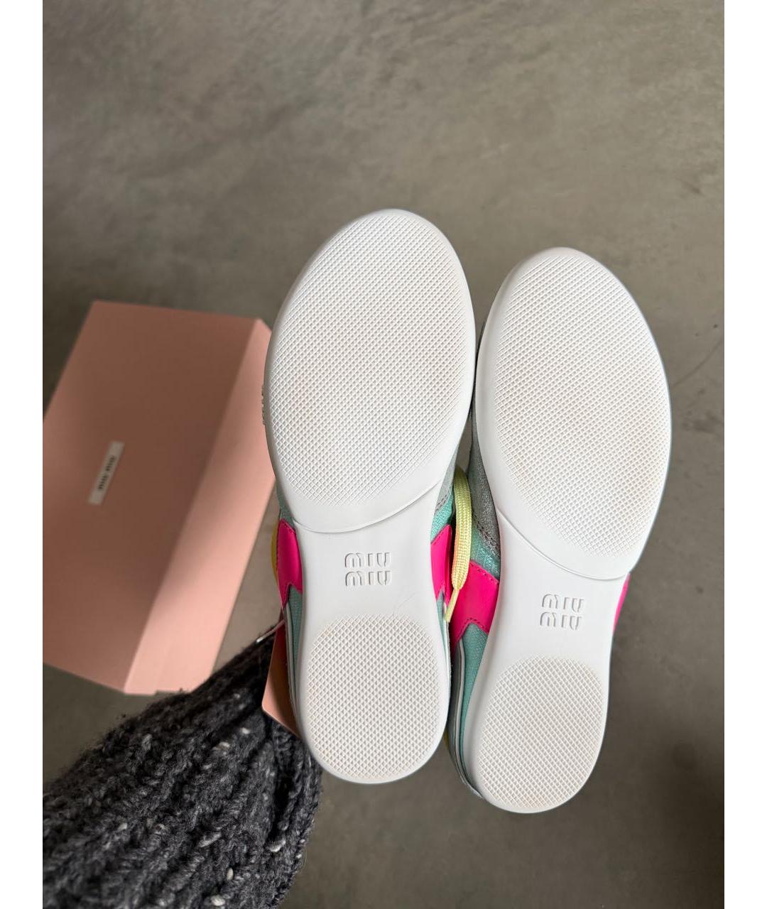 MIU MIU Мульти текстильные кеды, фото 5