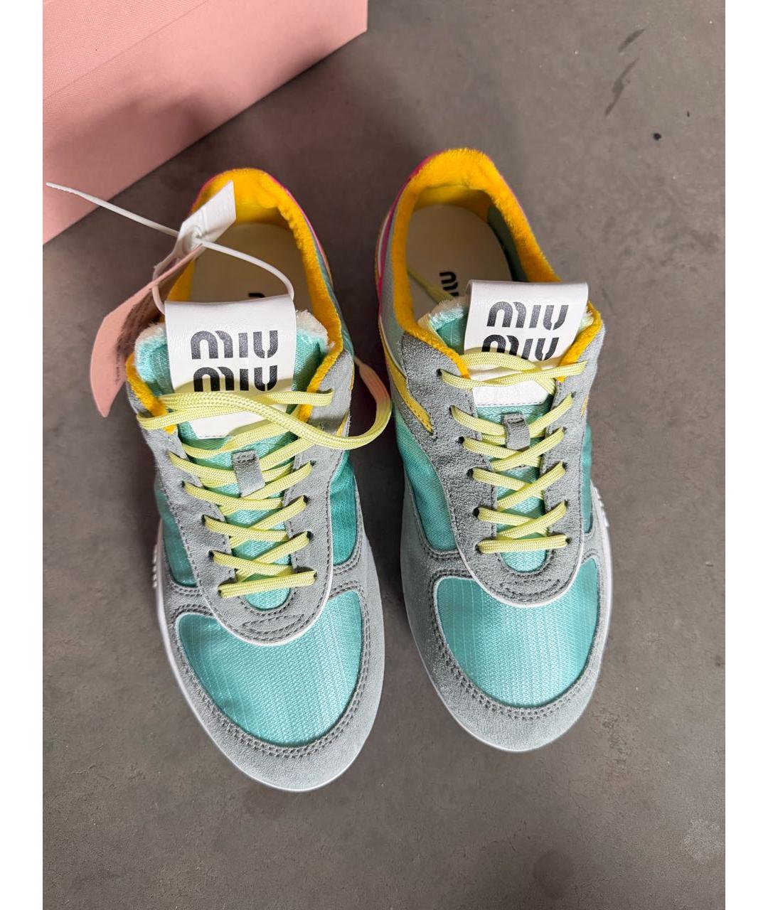 MIU MIU Мульти текстильные кеды, фото 2