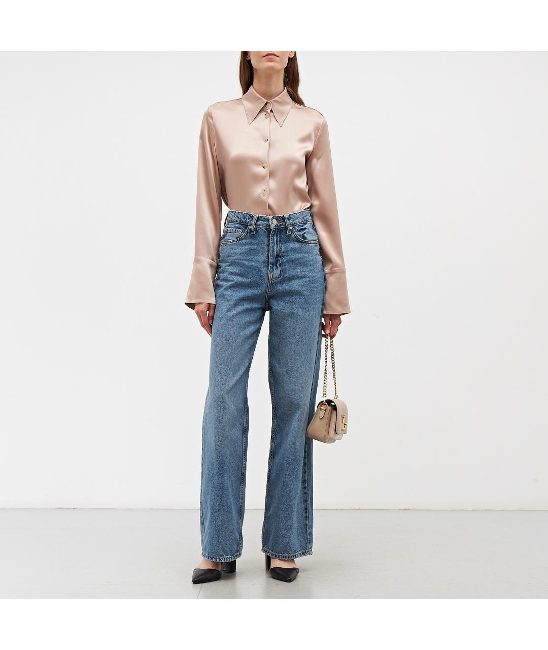 NANUSHKA Розовая атласная рубашка, фото 5