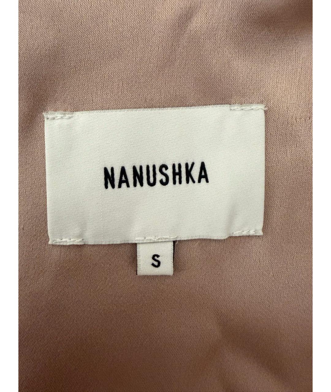 NANUSHKA Розовая атласная рубашка, фото 4