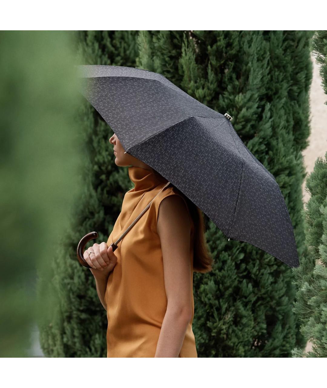 HERMES Черный зонт, фото 2