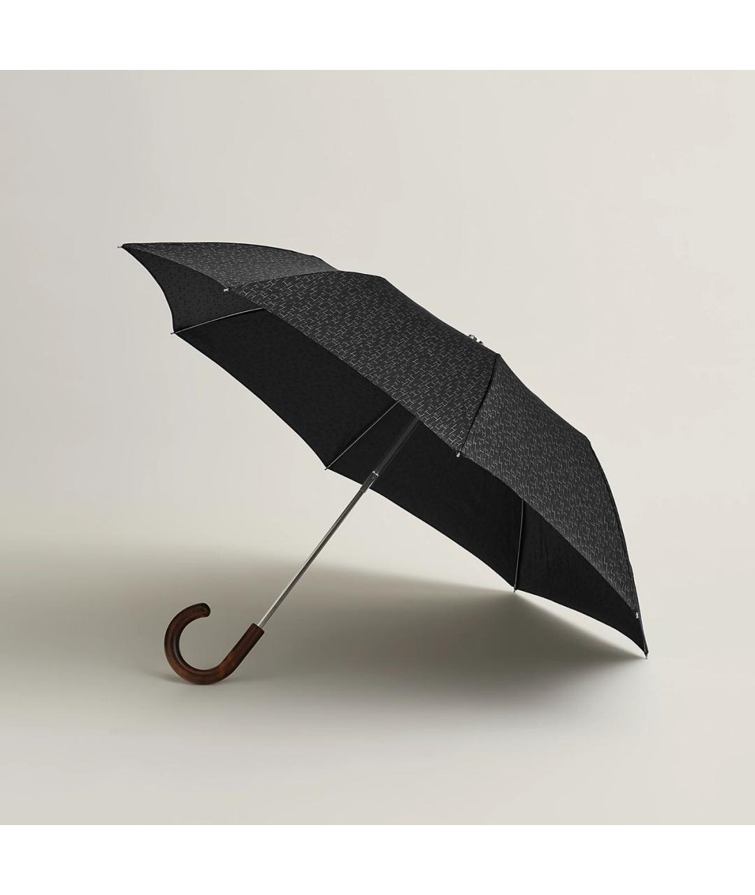 HERMES Черный зонт, фото 7