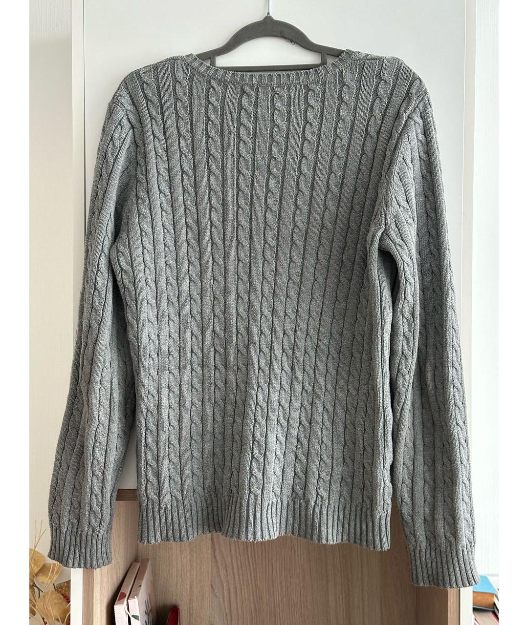 RALPH LAUREN Серый хлопковый джемпер / свитер, фото 2