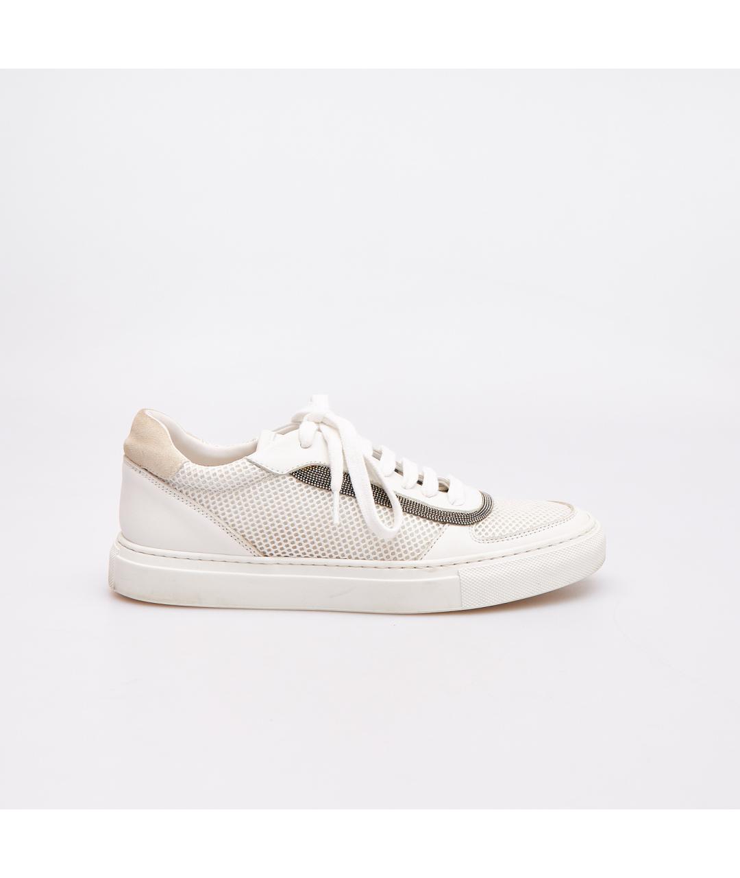 BRUNELLO CUCINELLI Белые текстильные кеды, фото 5