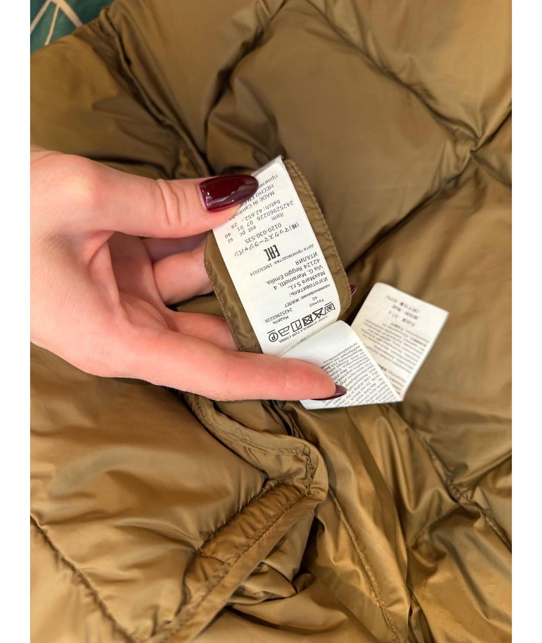 WEEKEND MAX MARA Золотой полиэстеровый жилет, фото 6