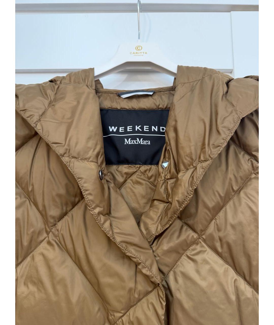 WEEKEND MAX MARA Золотой полиэстеровый жилет, фото 3