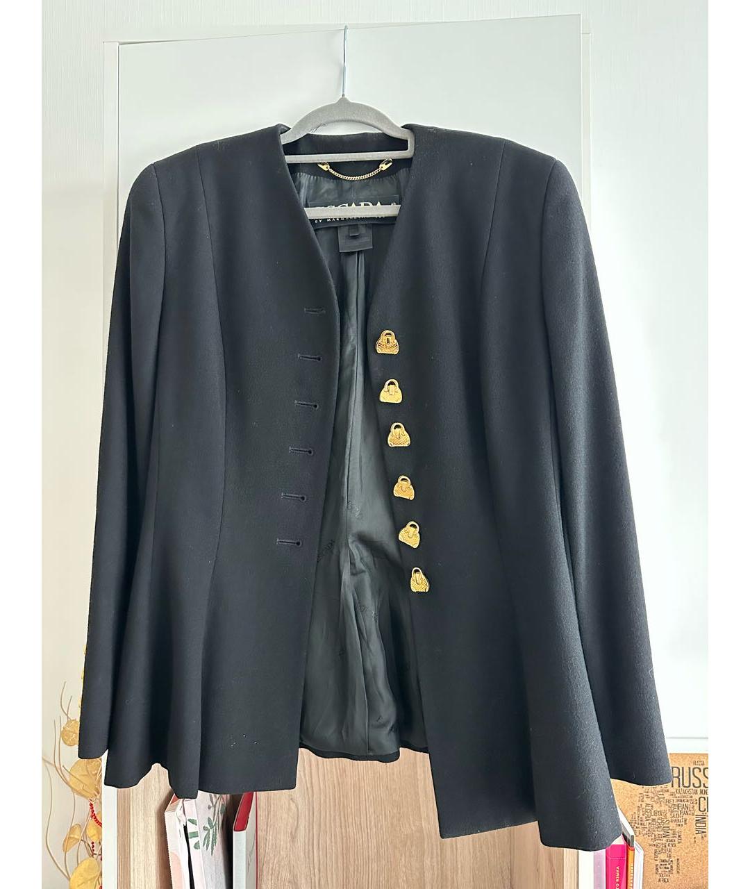 ESCADA Черный шерстяной жакет/пиджак, фото 8