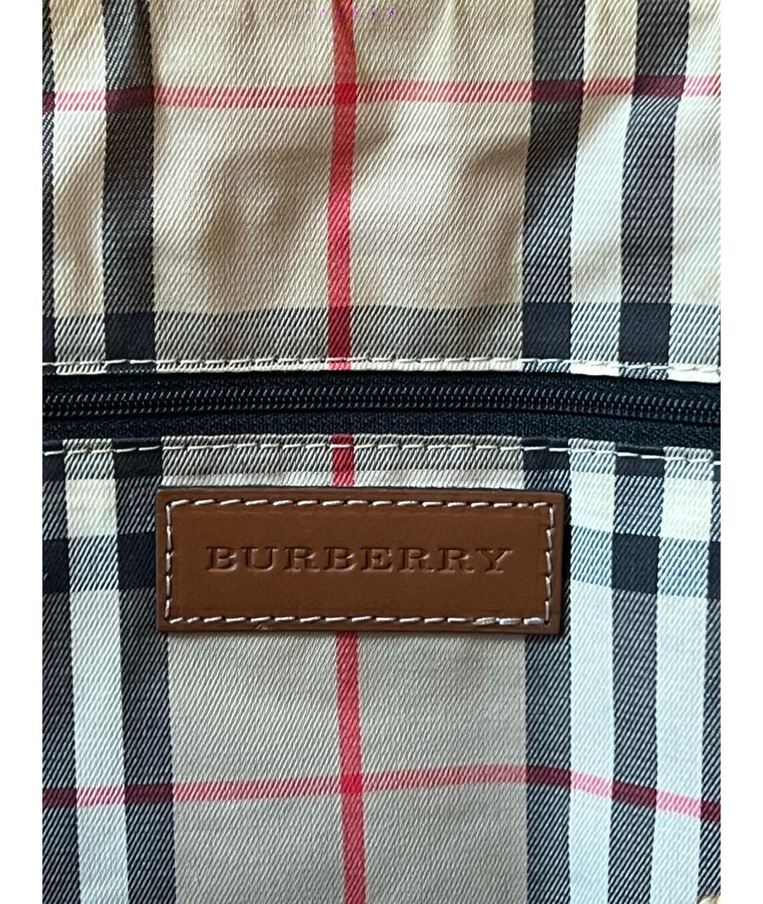 BURBERRY Коричневая кожаная сумка с короткими ручками, фото 9