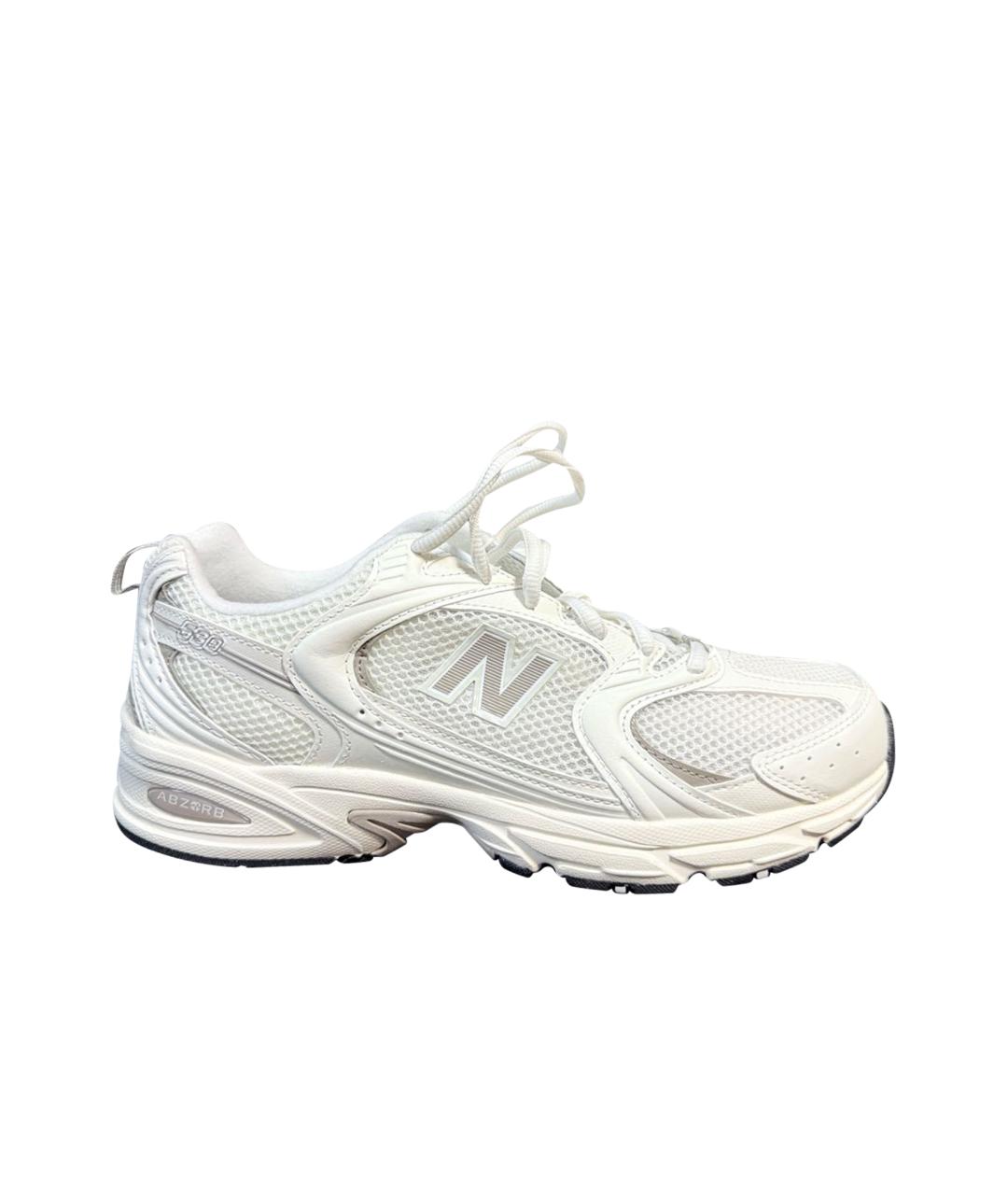 NEW BALANCE Бежевые текстильные низкие кроссовки / кеды, фото 1
