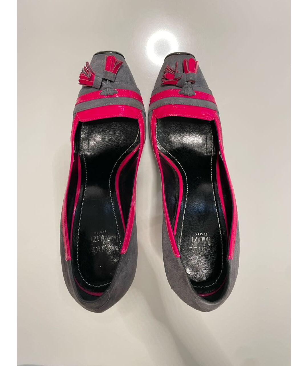 NANDO MUZI Антрацитовые замшевые туфли, фото 3