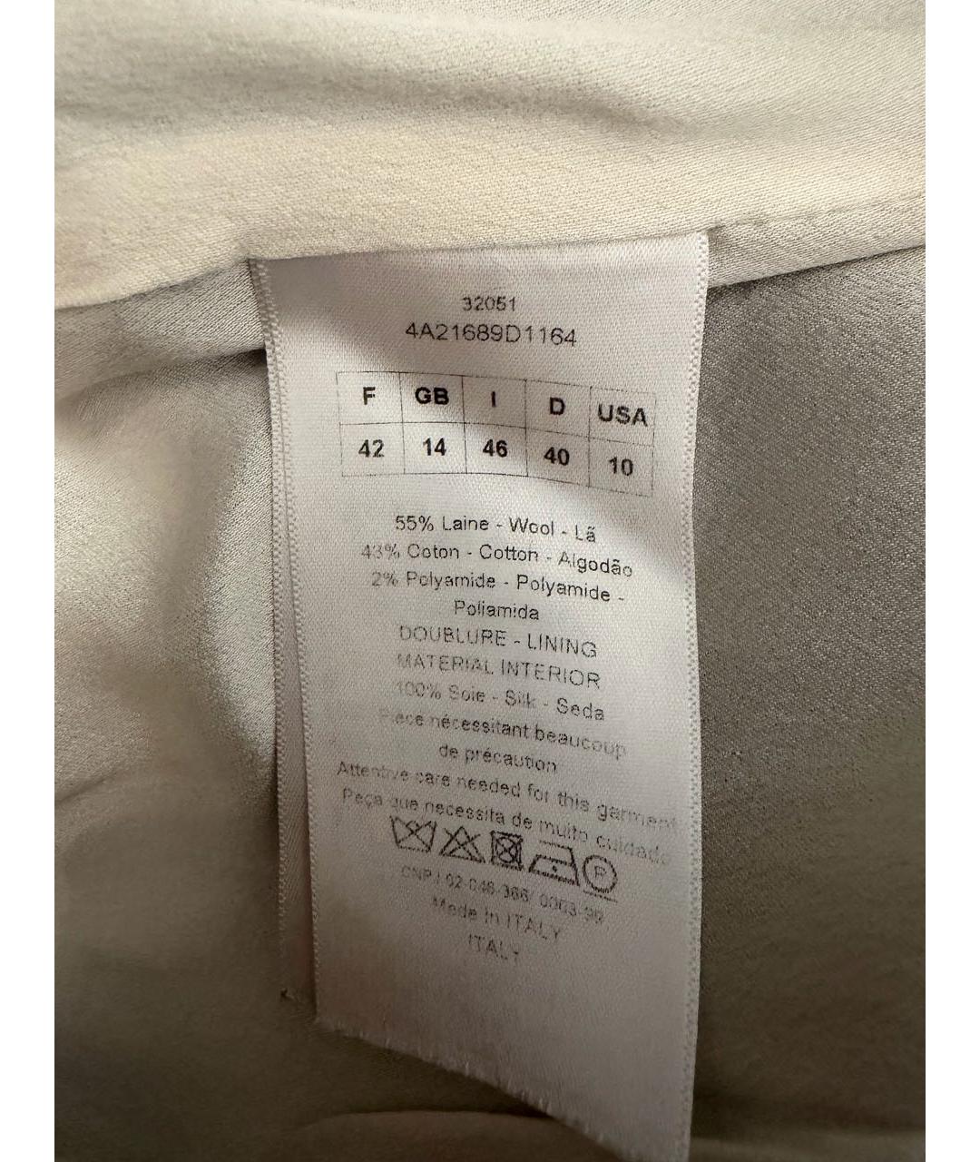 CHRISTIAN DIOR Серое коктейльное платье, фото 4