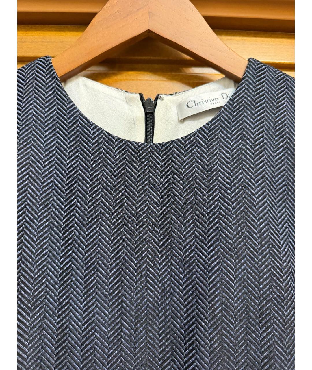 CHRISTIAN DIOR Серое коктейльное платье, фото 5