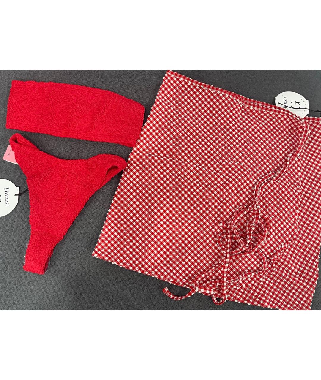 HUNZA G Красный купальник, фото 2