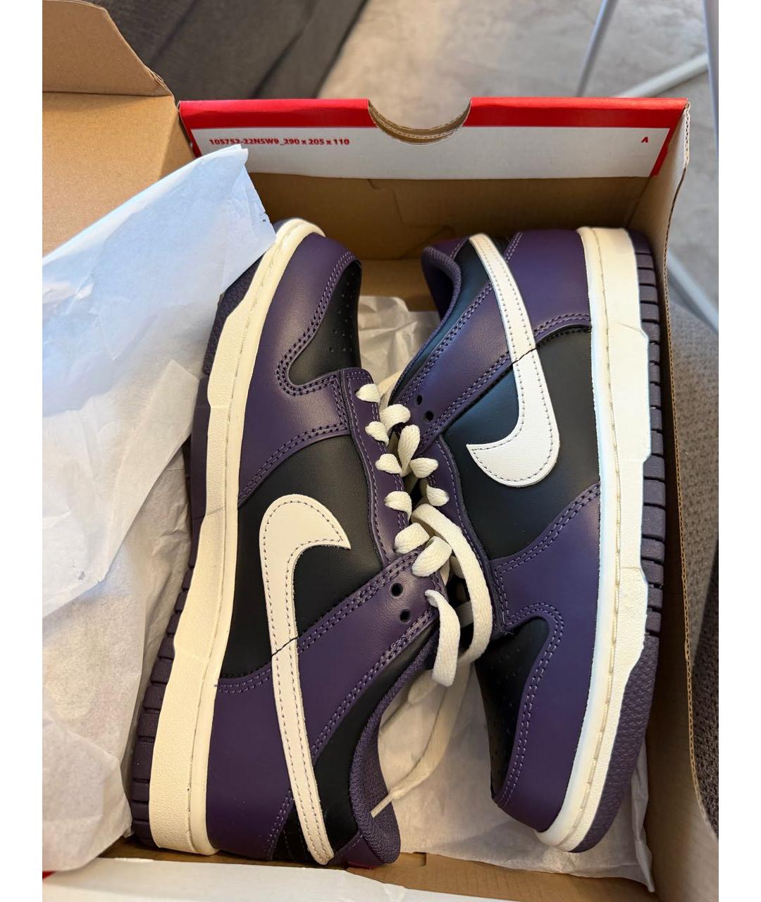 NIKE Фиолетовые кожаные кроссовки, фото 8