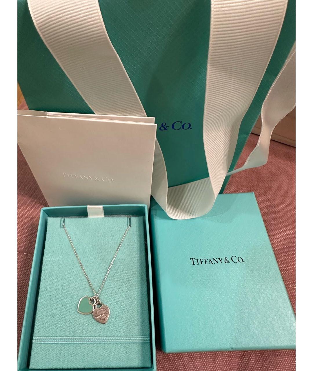 TIFFANY&CO Бирюзовое серебряное колье, фото 8