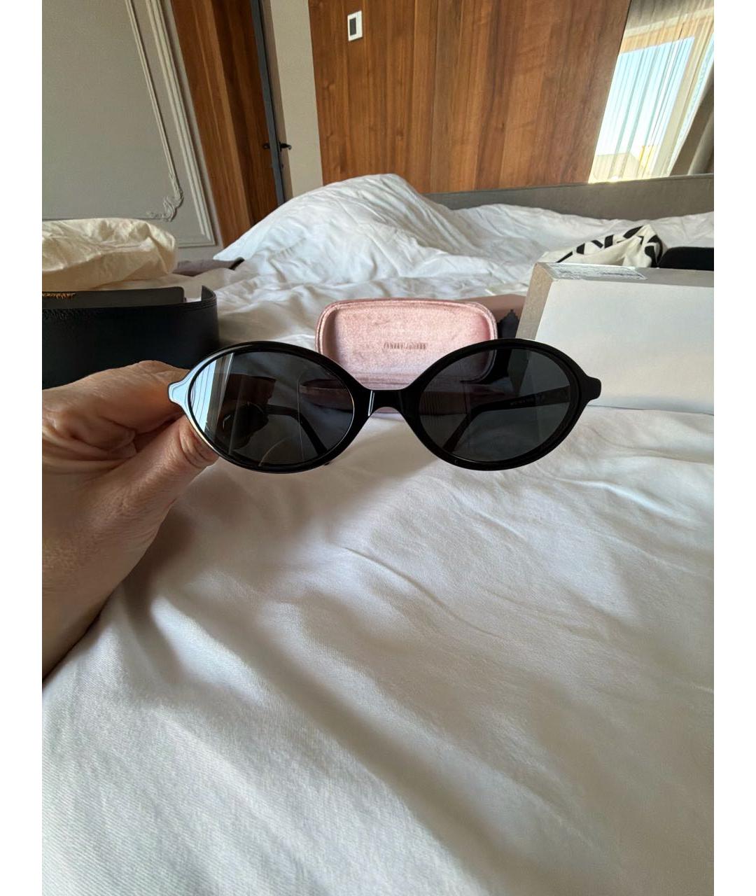 MIU MIU Черные пластиковые солнцезащитные очки, фото 9