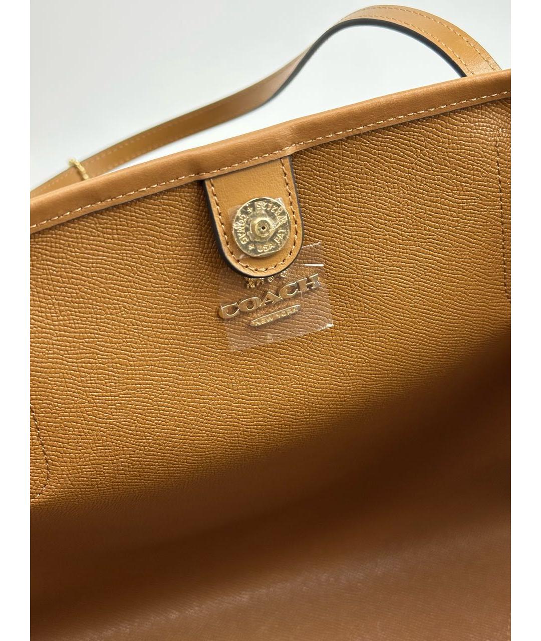 COACH Бежевая сумка тоут, фото 6